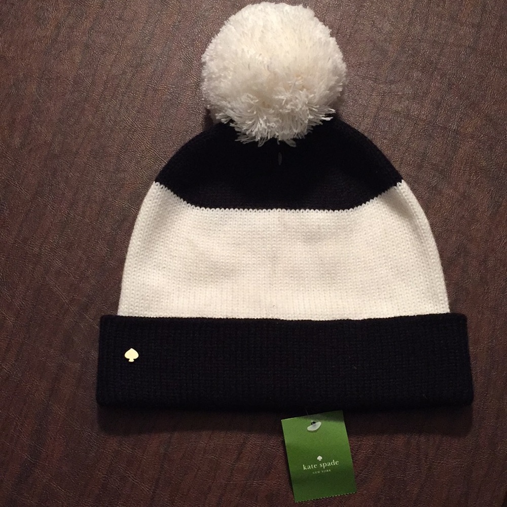 Kate Spade Beanie! Cream and Black